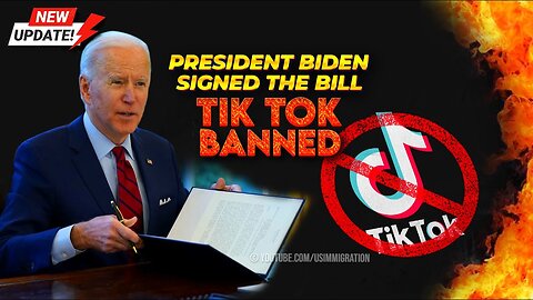 BREAKING🔥 Tik Tok BANNED in US🚨 President Biden Signed the Bill. White House Official Statement