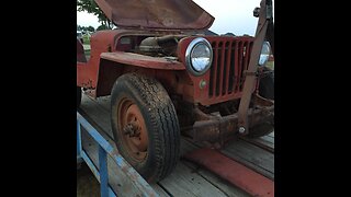 Rusty Red Cold Start, 1948 CJ2A