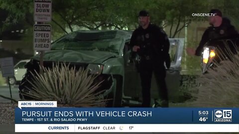 Police pursuit in Casa Grande ends with crash in Tempe