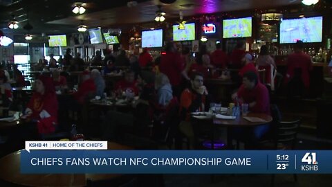 Chiefs fans watch NFC Championship game