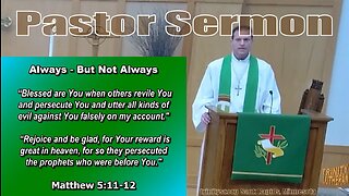 2023 02 05 Feb 5th Pastor Sermon Trinity Lutheran Sauk Rapids MN