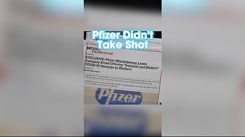 Alex Jones: Pfizer Employees Took The Vaccine, The Slaves Were Forced To Take The Death Shot - 5/9/24