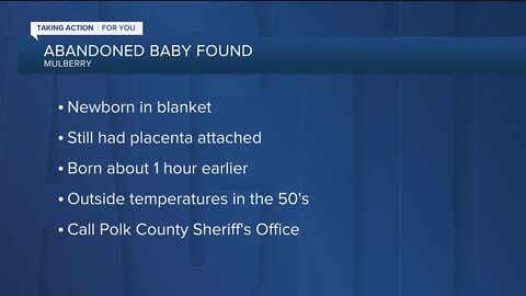 Polk County Deputies locate abandoned newborn near mobile home park