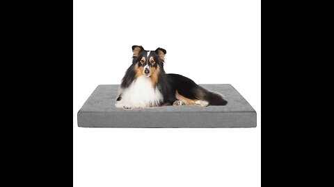 Petorrey Plush Memory Foam Orthopedic Dog Beds for Medium to Extra Large Jumbo Dogs,Pet Crate B...