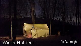 Winter Hot Tent Overnight/One Tigris Hammock Hot Tent/Tomount Titanium Camp Stove