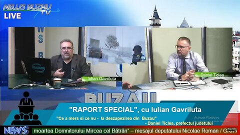 LIVE - TV NEWS BUZAU - Raport special, cu Iulian Gavriluta. "Ce a mers si ce nu - la deszapezire…