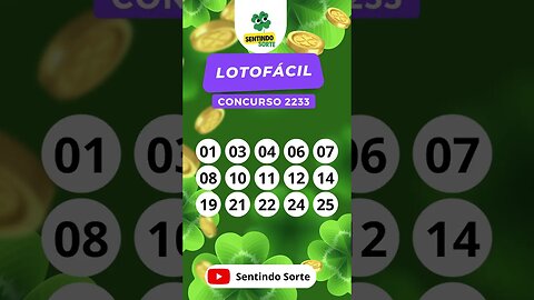 🍀 Resultado LOTOFACIL 2733 | Sentindo Sorte #shorts