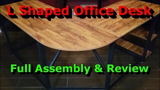 L Shaped Office Desk - Full Assembly & Review - Nice Desk