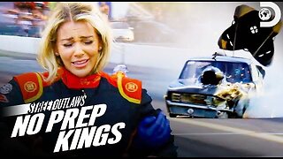 Scary Crash for Lizzy Musi! Street Outlaws No Prep Kings