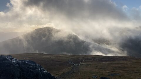 Beinn Narnain as seen from Beinn Ime, Scottish Highlands.