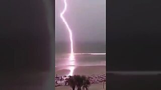 Incredible lightning strikes caught on camera #shorts