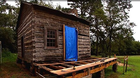 Building the Porch, James Thomas Gilliam Log Cabin (Pt 2)