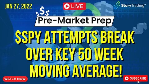 1/27/23 Pre-Market Prep: $SPY Attempts Break Over Key 50 Week Moving Average!