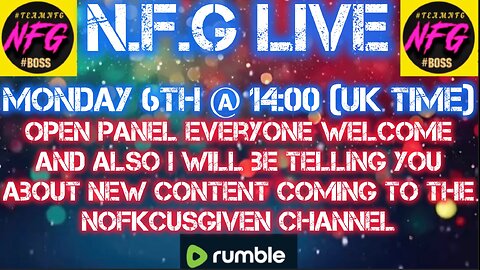 Open panel live with me N.F.G