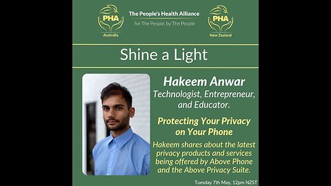 Privacy Tech Webinar with Hakeem Anwar from Take Back Our Tech and Above Phones