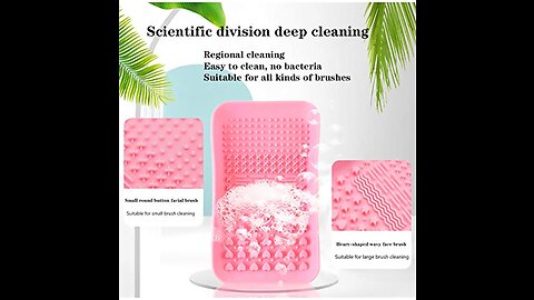 2 Pack Silicone Makeup Brush Cleaning Mat, Angzhili Makeup Brush Cleaner, Portable Makeup Brush...