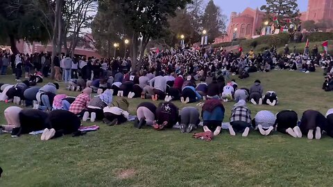 UCLA students in their morning prayers to Mohammad. Welcome to the Islamerica!