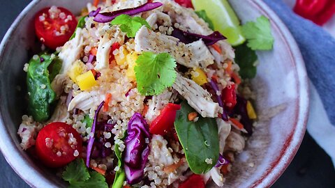 Healthy recipe - chicken and quinoa salad