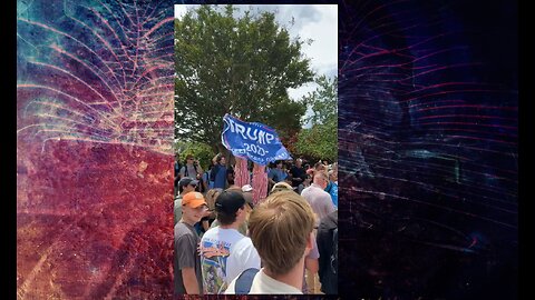 Pro-Palestine protesters are drowned out by students chanting “WE WANT TRUMP!”