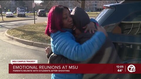 Parents reunite with students on MSU campus following Monday night shooting
