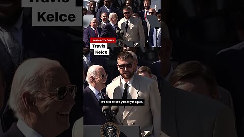 Travis Kelce tried to speak at the White House podium last year. Here’s what happened this time