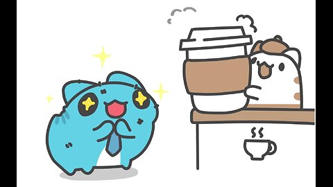 【BugCat Capoo】 Why do you need to drink such a big cup of coffee to refresh yourself