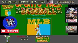 Solo Retro Let's Play | Sports Talk Baseball | (Genesis)| Baseball Retrospective 13 | 🕹️⚾