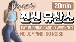 Fat burning cardio workout 20min (no jumping,no noise)