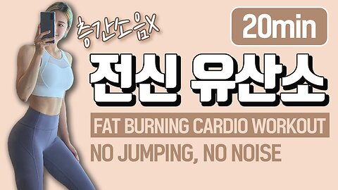 Fat burning cardio workout 20min (no jumping,no noise)