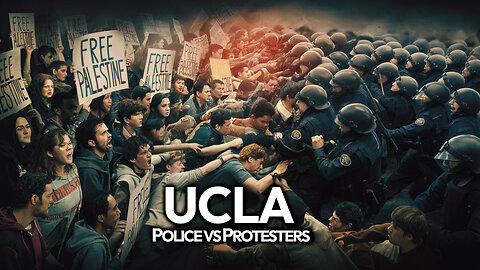 Police Vs Huge 'Free Palestine' Protest At UCLA: Police Expected To Brutalize Encampment