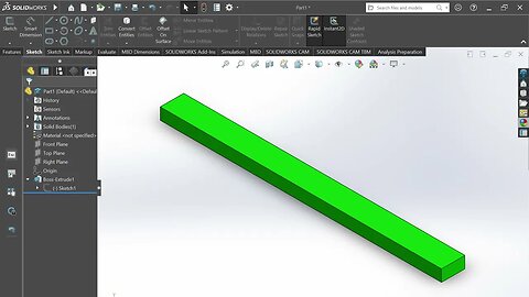SOLIDWORKS Lets make a simple part using a tablet