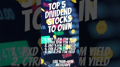 Top 5 Dividend Stocks to Own by TTM Yield #dividend #dividendstocks #dividendinvesting #dividends
