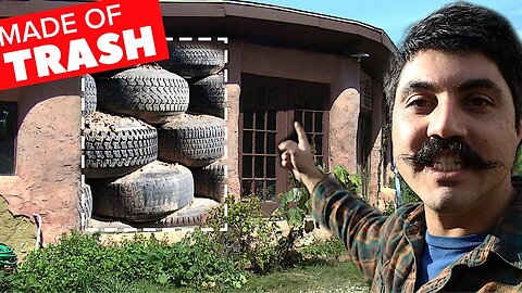 SELF SUFFICIENT HOUSE made of OLD TIRES (*surprisingly beautiful!) - Earthships