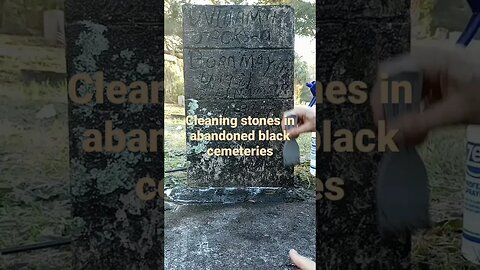 #taphophile #abandonedblackcemetery #blackcemetery #blackveteran #cleaning #headstone #cemetery