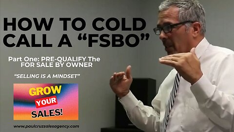 How To Cold Call A FSBO: (Part #1) PRE-QUALIFYING A FSBO before introducing to REAL ESTATE AGENT