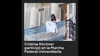 Cristina Kirchner se unió a la Marcha Federal Universitaria