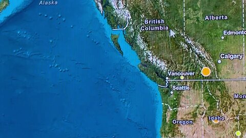 Forecasted Fulcrum Point earthquake British Columbia Feb 4, 2023