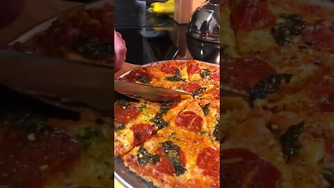 Homemade Pizza Crust | Ground flour, fresh kale, & turkey pepperoni #shorts #viral #trending #health