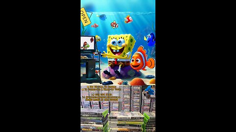 Nemo And SpongeBob Playing PlayStation 🎮🌊