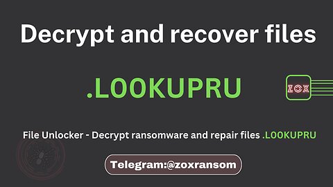 Decrypt Ransomware: Step By Step Guide .L00KUPRU
