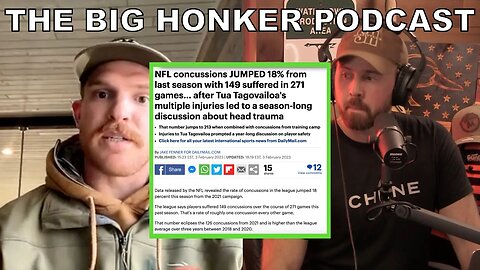 The Big Honker Podcast: Concussions in NFL up 18%?!!