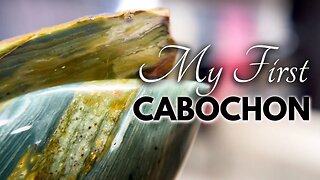 How I made my first cabochon // Beginner Lapidary (CABKING) Gary Green Jasper