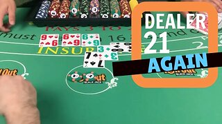 Blackjack Dealer 21 - Unbelieveably Bad Runouts - NeverSplit10s
