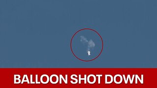 Chinese balloon shot down over Atlantic Ocean