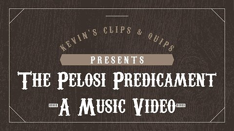 The Paul Pelosi Predicament - A Music Video