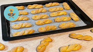 Crispy Cinnamon Biscuits / Τραγανά Κουλουράκια Κανέλας