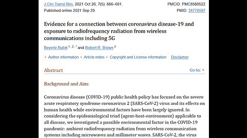 U.S. Government Admits ‘5G Radiation Causes COVID-19’