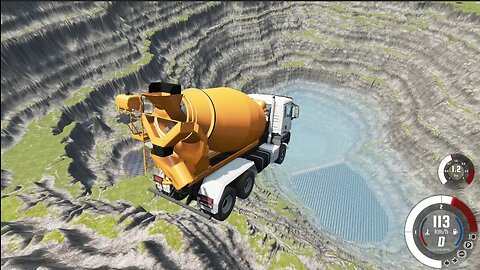 Truck crash 💥🚙 Truck Jump vs Giant Crater #1 🚙 Beamng Drive Game Clips 💥🛻