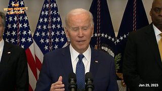 Biden: "...all to help counter Ukraine's brutal aggression that's happening because of Russia."