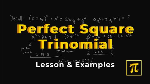 PERFECT Square Trinomial (PST) - Verify in just 2 steps!